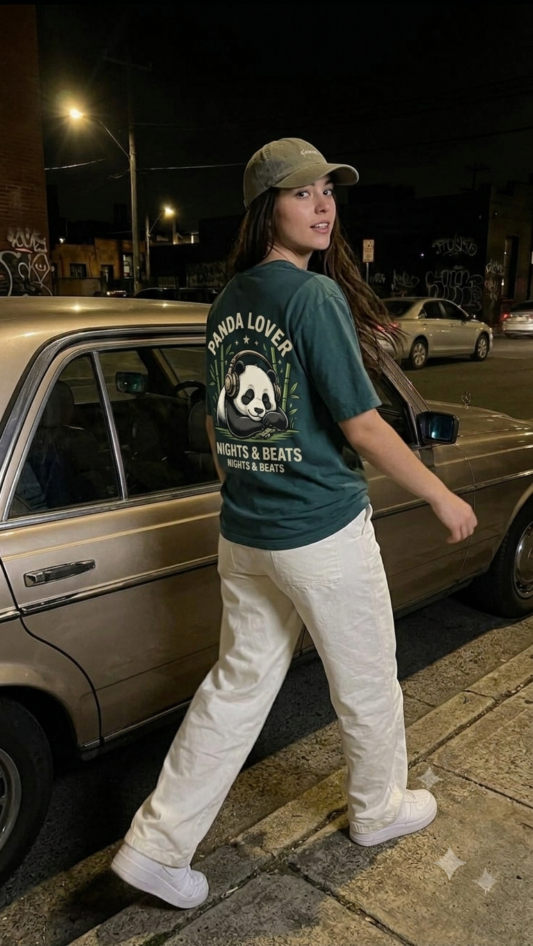 Pandas Unisex Oversized Classic T-Shirt