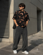 Black Tie Dye Oversized T-Shirt