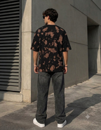Black Tie Dye Oversized T-Shirt