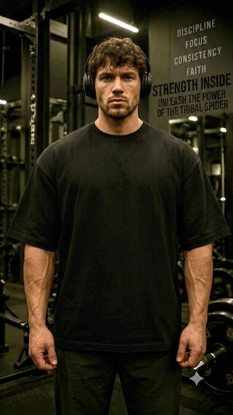Spider Gym Unisex Terry Oversized Tee