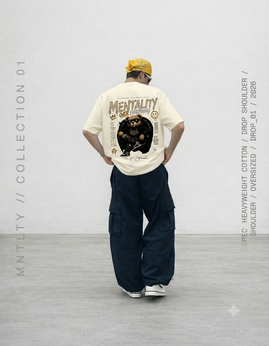 Over Mentality Unisex Terry Oversized Tee